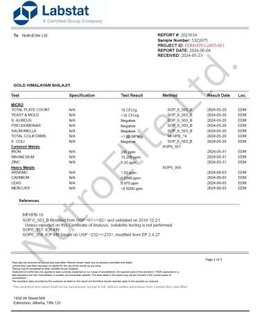 NutroElite Pure Gold-Grade Sundried Himalayan Shilajit Resin - 100% Natural Authentic & Organic - Energy Vitality & Wellness Supplement - Lab Tested for Safety - Buy Online on GoSupps.com