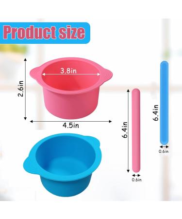 Silicone Wax Pot Insert Kit | Reuseable Liner & Spatulas | Hair Removal for Face & Underarms | Pink Blue - Buy Online on GoSupps.com