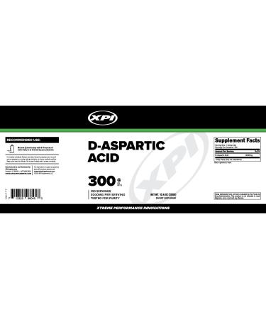 XPI D-Aspartic Acid Powder 300g - 100 Servings | Pure DAA Supplement - Buy Online on GoSupps.com