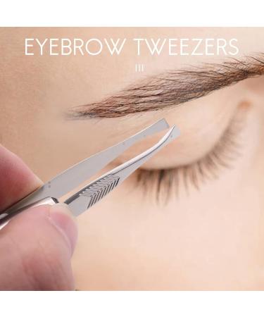 Stainless Steel Eyelashes Eyebrow Tweezer + LED Light - Buy Online on GoSupps.com