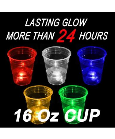Glow in The Dark Beer Pong Set with 22 Light up Cups and 6 Glow Balls - Perfect for Indoor/Outdoor Party Games - Buy Online on GoSupps.com