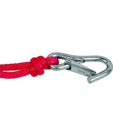Attwood 11736-7 Red Solid Braided MFP Anchor Line with Spring Hook - 3/8 x 50ft - Kink-Resistant - Buy Online on GoSupps.com