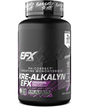 EFX Sports Kre-Alkalyn  PH-Correct Creatine Monohydrate  Multi-Patented Formula Gain Strength Build Muscle & Enhance Performance - 120 Capsules / 60 Servings - Buy Online on GoSupps.com