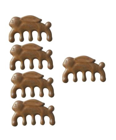 Beavorty 5st massage comb from green sandalwood multitools wooden brush sandalwood ridge women-head skin-massager comb massage comb from wooden beard comb wooden comb ladies green sandalwood