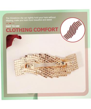 minkissy Rhinestone Hairpin Metal Hair Clips for Women Red Rhinestone Hair Clips Hair Barrettes for Women Bridal Accessories Aesthetic Hair Accessories Bride Rhinestones Exotic Wedding - Buy Online on GoSupps.com