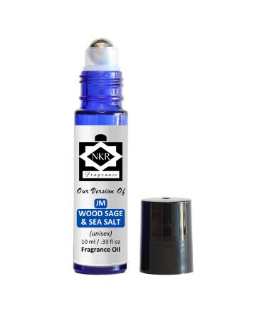 Perfume and Cologne Oil for Women and Men - Roller Ball - Designer Type - Our Version Of (JM Wood Sage & Sea Salt - unisex)