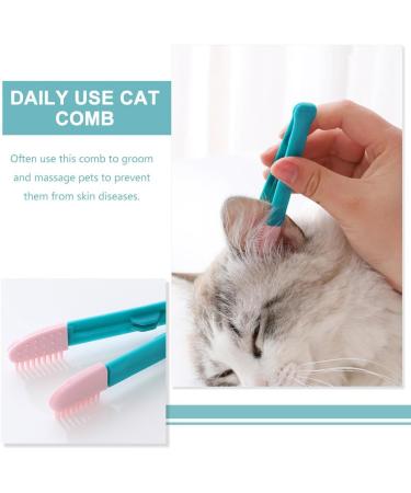 3pcs Cat Eye Cleaning Brush Portable Grooming Comb Household Cat Eye Brush Kit Tear Stain Removal Eye Care Dog Eye Comb Convenient Grooming Accessory Pets 10X1cmx3pcs Pink Greenx3pcs - Buy Online on GoSupps.com
