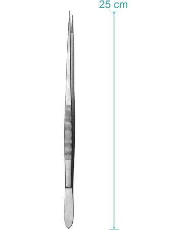 May Terrarium Tweezers 25cm - Fine Tip Feeding Tongs | Stainless Steel Straight Design - Buy Online on GoSupps.com