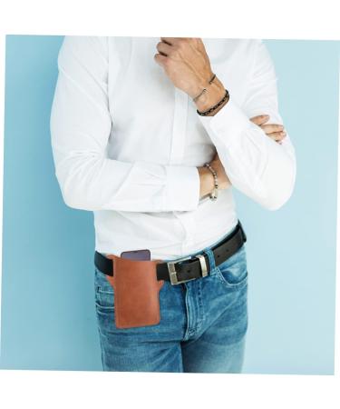 DOITOOL for Cell Portable Waist Brown Protective Pouch Storage Phone Dark Practical Mobile Bag Male Men - Buy Online on GoSupps.com