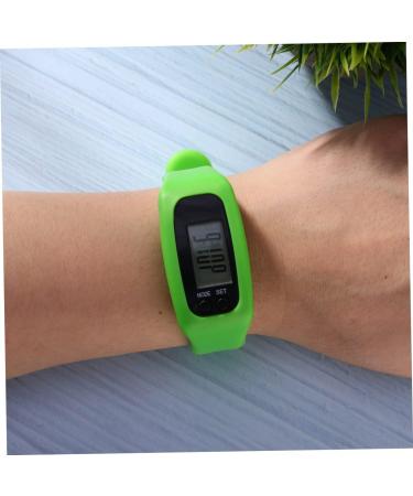Toddmomy Step Smart Watch - Calorie & Heart Rate Tracker Digital Sport Watch with Silicone Strap for Running & Fitness - Green 24*2.8cm - Buy Online on GoSupps.com