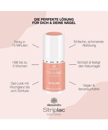 Alessandro Striplac UV Nail Polish FEEL FREE - Gentle Long-Lasting Peel-Off & Vegan - 8 ml - Buy Online on GoSupps.com