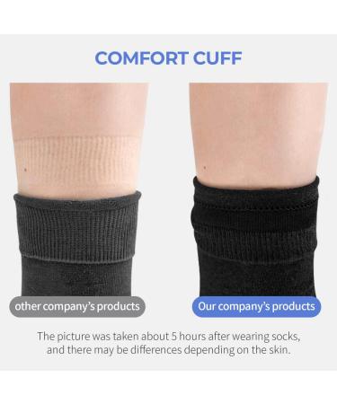 FITEXTREME Non-Skid Diabetic Crew Socks for Men - 3 Pairs, Black - Buy Online on GoSupps.com