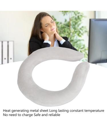Self-Heating Neck Collar Remover - Plush 48 C Neck Warmer (Gray) for Comfort & Relief | International Shipping Available - Buy Online on GoSupps.com