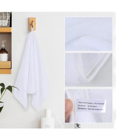 SINLAND Microfiber Hand Towel 3 Pack - Super Soft Makeup Remover Cloth for Home Spa - 16x30 White Towels for Bathroom and Face Cleansing - Buy Online on GoSupps.com