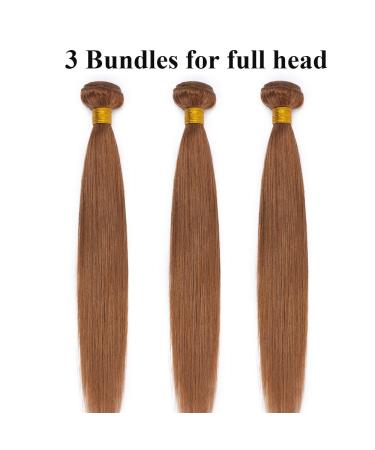 Buy SEGO 100% Virgin Brazilian Straight Hair Extensions - Real Human Hair Chestnut Brown Tress Weave Bundle - Buy Online on GoSupps.com