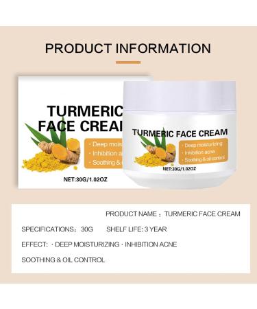 Fyearfly Turmeric face cream anti-aging cream relieves redness and swelling reduces pores moisturizing repair cream for daily care - Buy Online on GoSupps.com