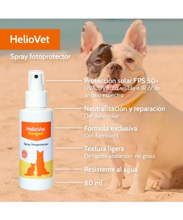 Buy Stangest HELIOVET PHOTOPROTECTOR FPS50 Spray 80 ml - SPF 50 Sunscreen for All Skin Types | International Shipping Available - Buy Online on GoSupps.com