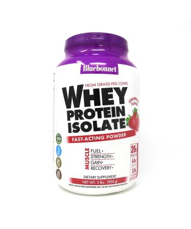Bluebonnet Nutrition 100% Natural Whey Protein Isolate Natural Strawberry 2 lb (924 g)