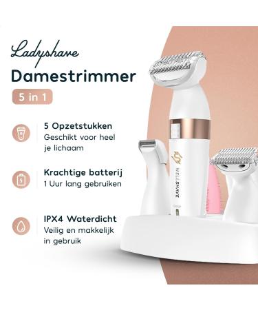 Wellshave 5 in 1 Women's Razor & Bikini Trimmer Essential Shaving & Grooming Tool for Ladies - Buy Online on GoSupps.com
