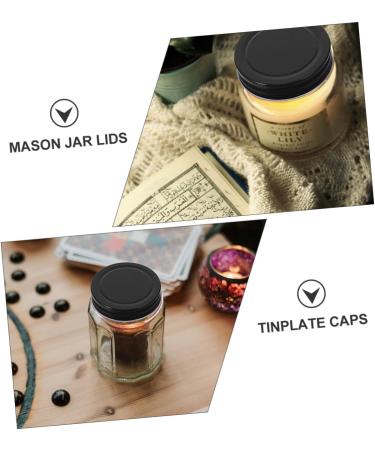 IMIKEYA 48 Pcs Mason Jar Lids Seal Tinplate Metal 7x7x1.5cmx3pcs Blackx3pcs - Buy Online on GoSupps.com