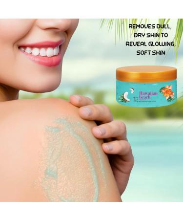Exfoliating Sugar Scrub for Women & Men Hawaiian Beach Scent 10 oz | Moisturizing Body Exfoliator with Natural Sugar Crystals Smooth & Refreshing Skin Care - Buy Online on GoSupps.com
