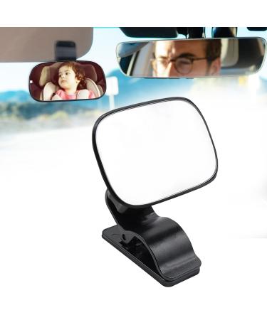 Baby Car Mirror 360 Adjustable Rear View Mirror Shatterproof Baby Safety Rearview Mirror with Clip Rearview Wide Angle Convex Mirror to See Rear Kids Babies Infants and Newborn