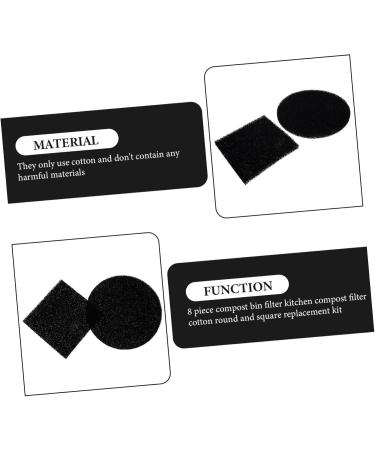 Collbath 8-Pack Compost Container Filter Cotton Disks - Odor Remover for Trash Cans Cat Litter & Toilets - Essential Accessories for Odor Control - Buy Online on GoSupps.com