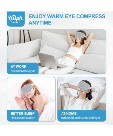 Reusable Heated Eye Mask for Dry Eyes - Relief for Blepharitis, Stye, Puffy Eyes - Grey - Buy Online on GoSupps.com
