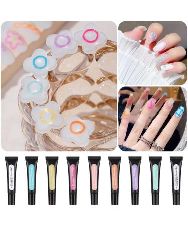 Pigmented Paint Full Coverage DIY Drawing Non Wipe Gel Nail Polish Tube Emboss Painting Polish 5D Pudding Gel - (Color: 08) - Buy Online on GoSupps.com