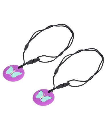 Buy Portable Sensory Chew Chain for Toddlers - Easy to Clean 2-Piece Purple Chew Toy - International Shipping Available - Buy Online on GoSupps.com
