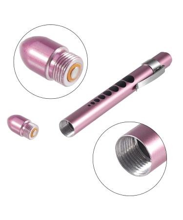 Almocn 2-Piece Pen Lamp Set - LED Nurse Pencil Lamp with Pupil Teaching Ruler in Rose Gold & Violet - Reusable Medical Light - Buy Online on GoSupps.com
