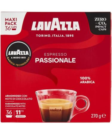 Lavazza A Modo Mio Espresso Passionale 256 Espresso Coffee Capsules Dark - Buy Online on GoSupps.com