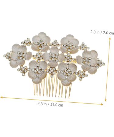 Housoutil Hair Comb Bridal Accessories Bridal Hair Side Combs Girl Accessories Wedding Bridal Hair Baroque Decor Hair Accessory for Girls Wedding Headband Tiara Hairpin Crystal Bride Metal - Buy Online on GoSupps.com
