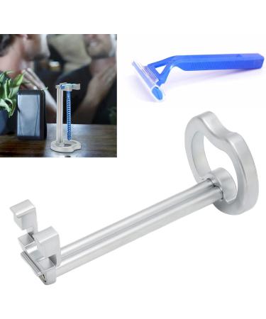 Stainless Steel Razor Holder & Shaving Brush Stand - Universal Men's Drying Stand for Safety Razors - Buy Online on GoSupps.com