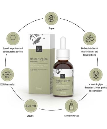 Pure Ella Herbal Drops - Alcohol-Free Dietary Supplements with Plant Extracts Zinc & Choline for Metabolism - 50 ml - Buy Online on GoSupps.com