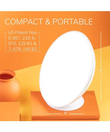 Circadian Optics Light Therapy Lamp - UV-Free LED Happy Mood Lamps with 10,000 Lux - Full Spectrum Sun Lights for Work from Home - White - Buy Online on GoSupps.com