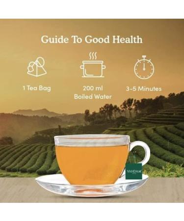 Vahdam Green Tea Trial Set - 5 Flavors 20 Tea Bags | Long Leaf Pyramid Variety Pack | Perfect Gift for Tea Lovers - Buy Online on GoSupps.com