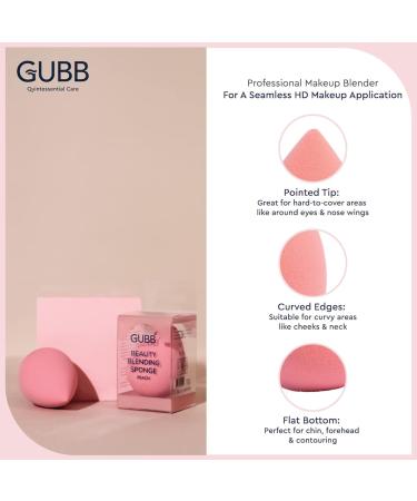 GUBB Professional Makeup Sponge Beauty Blender - Soft Easy to Hold & Perfect for All Skin Types - Bright Peach for Flawless Face Makeup - Buy Online on GoSupps.com