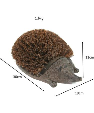 Black Ginger Cast Iron Hedgehog Boot Brush & Mud Scraper | Heavy Duty for Wellies, Trainers, Shoes & Boots | 30 x 19 x 11 cm - Buy Online on GoSupps.com