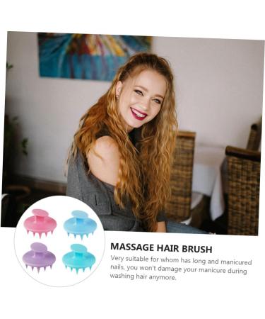 Combined Silicone Shampoo Brush Set - 4 in 1 Hair & Scalp Cleaning Massage Brushes for Healthy Hair Care - Buy Online on GoSupps.com