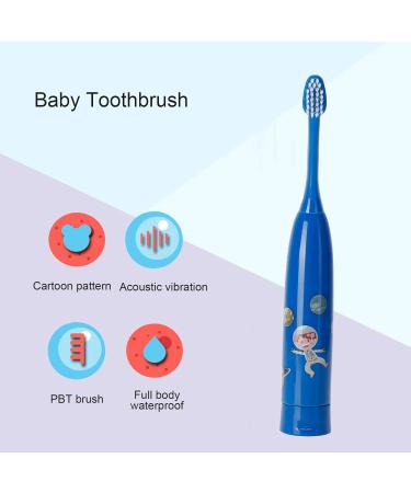 Best Electric Toothbrush for Kids - Waterproof Cartoon Design Dental Care - Dark Blue - Buy Online on GoSupps.com