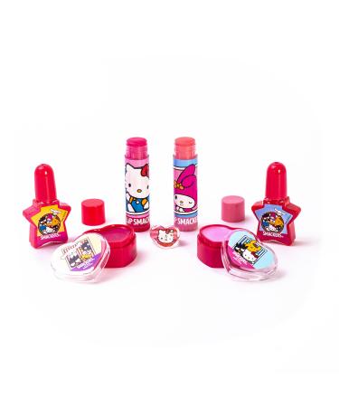 Lip Smacker Hello Kitty Nail Polish & Flavored Lip Balm Makeup Tote - Moisturizing Balms Colorful Nail Polishes Sanrio Accessory Ring Stylish Tote Bag Perfect Glam Gift for Hello Kitty Lovers 1 Count(Pack of 7) Hello Ki  - Buy Online on GoSupps.com