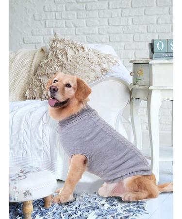 Turtleneck Dog Jumper Fall Winter Sweater Knitted Pet Pullover Soft Warm Pets Clothes Outfit for Small Medium Dogs Elastic Comfortable Dog Sweater Coat for Indoor Outdoor(SIZE:M) - Buy Online on GoSupps.com