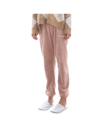 Fleece thermo pants women - winter trousers fluffy house suit high waist Joogging pants winter yoga pants outdoor training pants soft fitness pants plush warm sports pants synthetic fur sweatose pink unit size