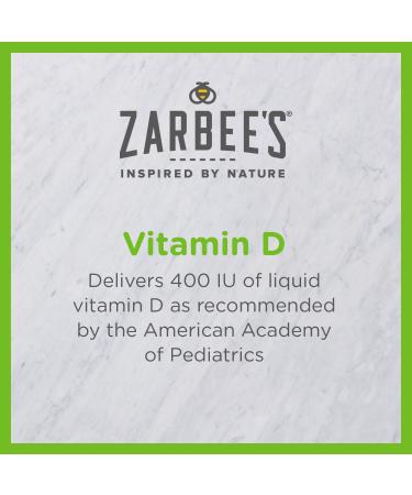 Zarbee's Baby Vitamin D Drops - 0.47 fl oz (14 ml) | Immune Support & Bone Health - Buy Online on GoSupps.com