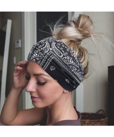 Boho African Headbands - Elastic Wide Knot Hair Bands for Women & Girls | Yoga & Outdoor Accessories - Buy Online on GoSupps.com