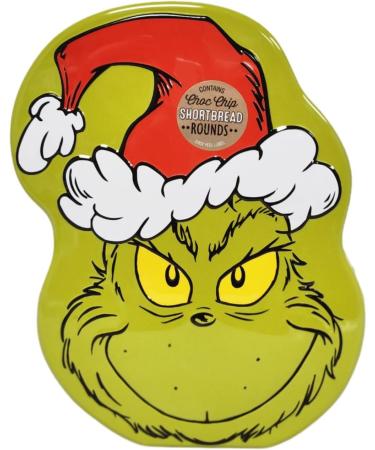 Grinch Tin Delight: Festive Twist Choc Chip Shortbread Cookies - Buy Online on GoSupps.com