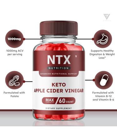 NTX Keto BHB + ACV Gummies for Weight Loss - 300 Gummies - Buy Online on GoSupps.com