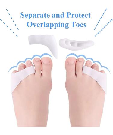 Pinky Toe Separator and Protectors - 6pcs 3-Holes for Overlapping & Curled Toes - Pain Relief and Protection from Friction - Buy Online on GoSupps.com