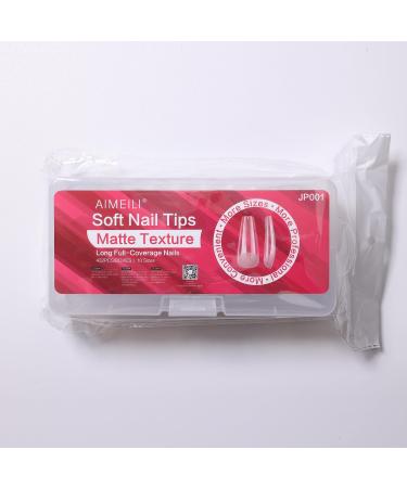 AIMeili 432 Pieces Transparent Fake Nails | 12 Sizes Artificials Acrylic UV Gel Nail Tips - Coffee Color - Perfect for Nail Art & Easy Application - Buy Online on GoSupps.com